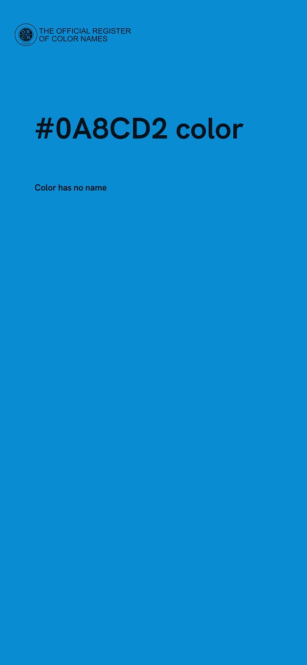 #0A8CD2 color image