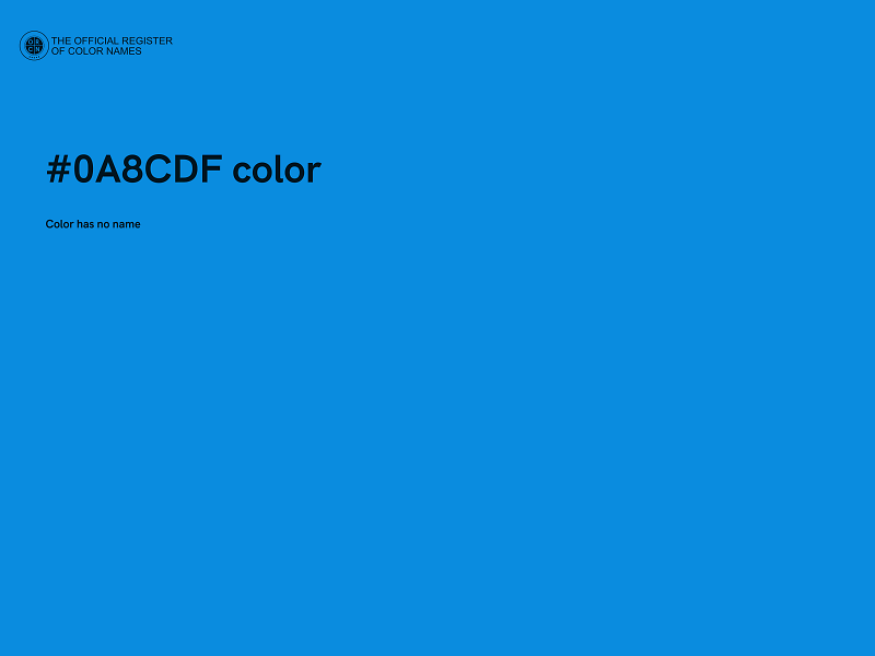 #0A8CDF color image