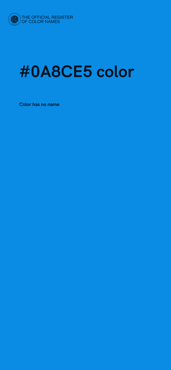 #0A8CE5 color image