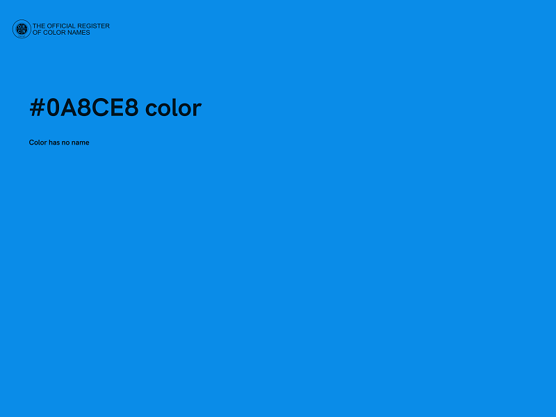 #0A8CE8 color image
