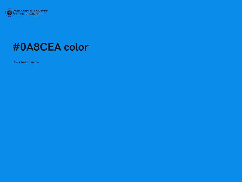 #0A8CEA color image