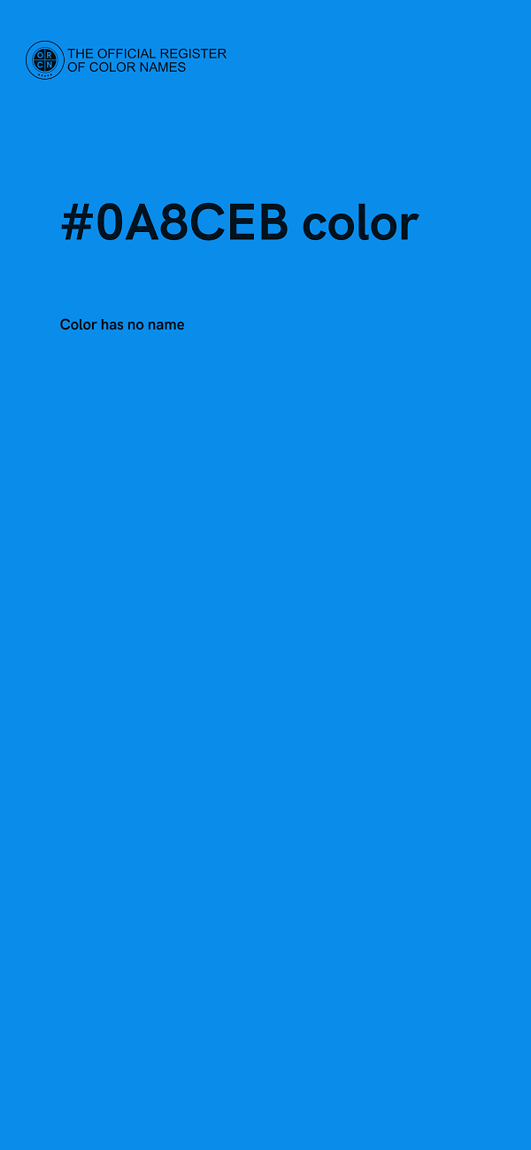 #0A8CEB color image