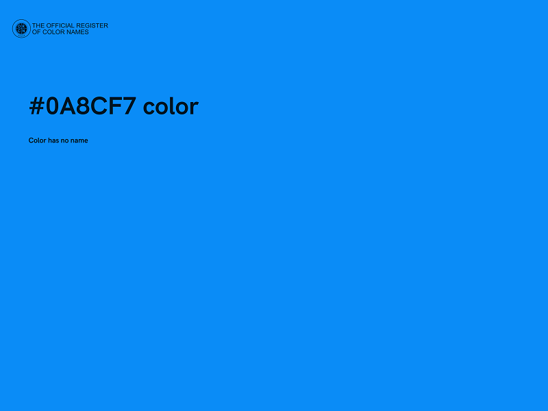#0A8CF7 color image