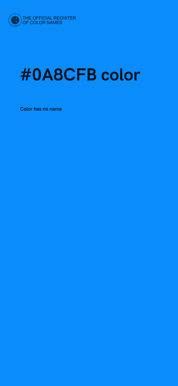 #0A8CFB color image