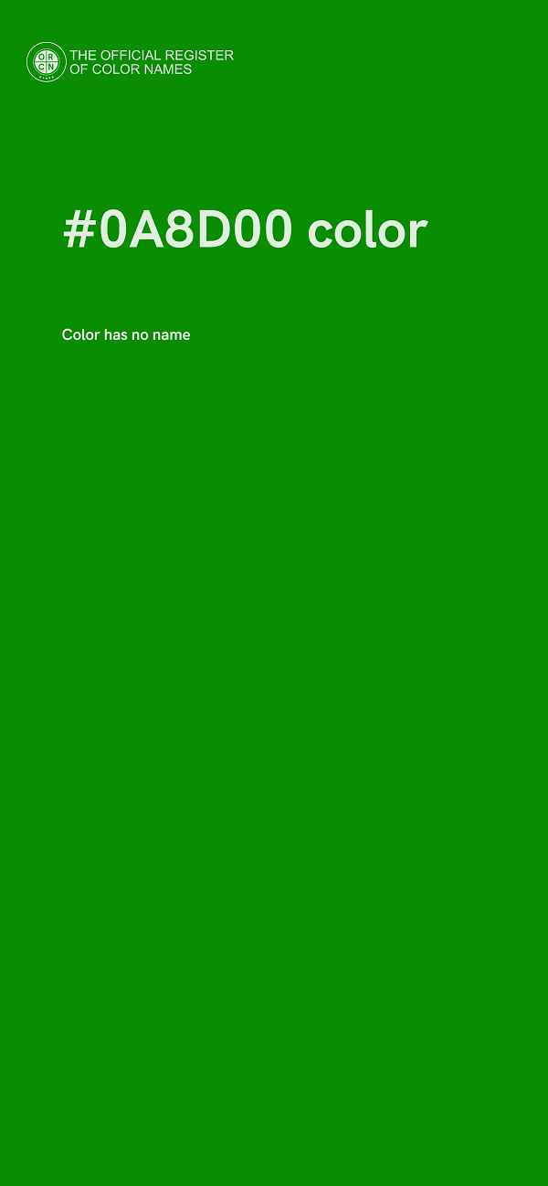 #0A8D00 color image