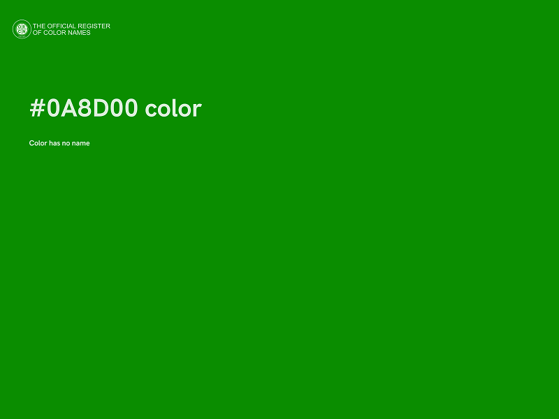 #0A8D00 color image