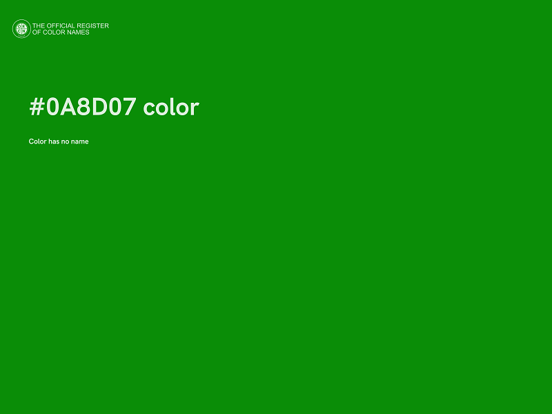 #0A8D07 color image