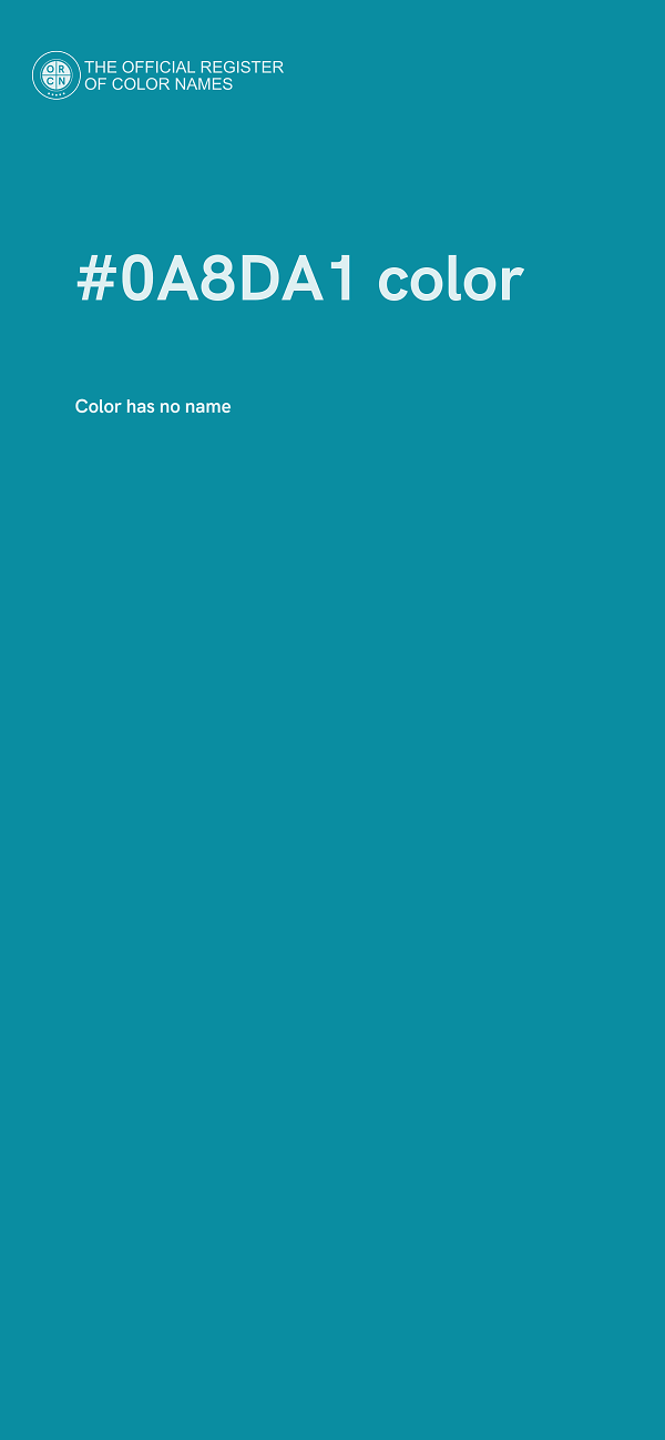 #0A8DA1 color image