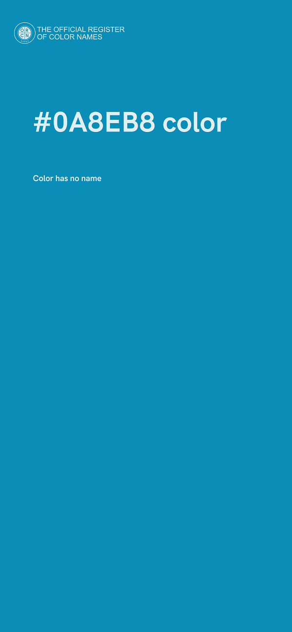 #0A8EB8 color image