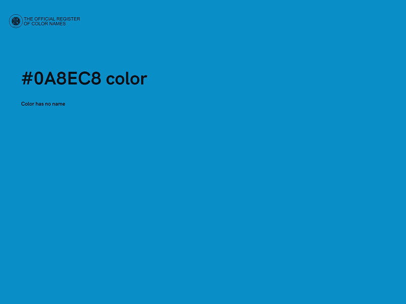 #0A8EC8 color image