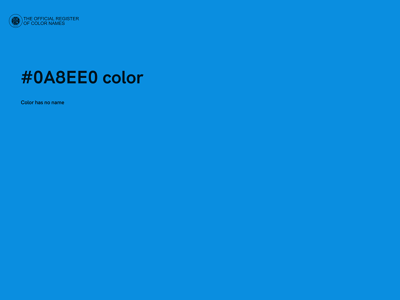 #0A8EE0 color image