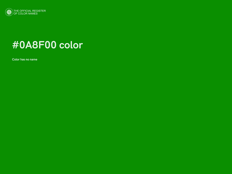 #0A8F00 color image