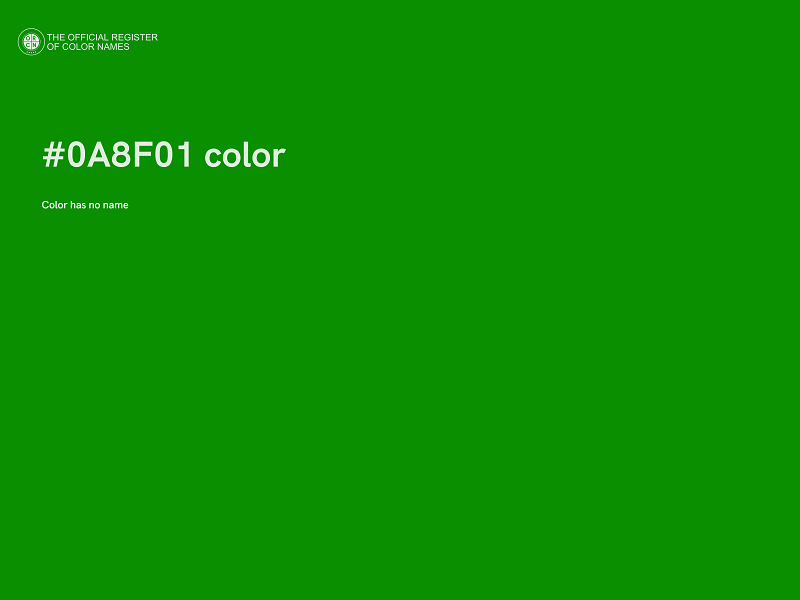 #0A8F01 color image