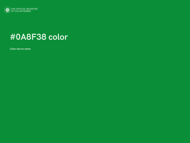 #0A8F38 color image