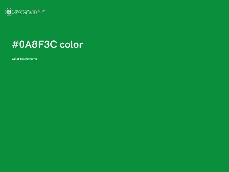 #0A8F3C color image