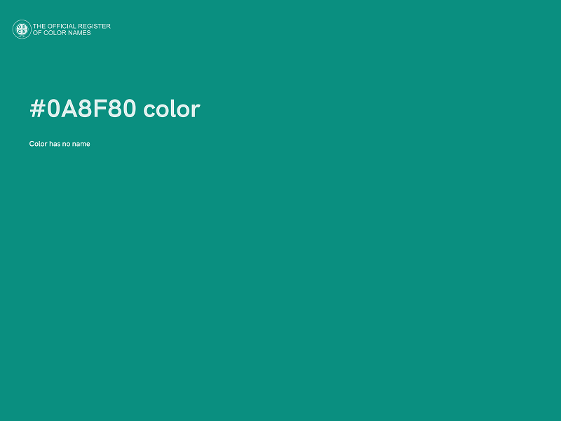 #0A8F80 color image