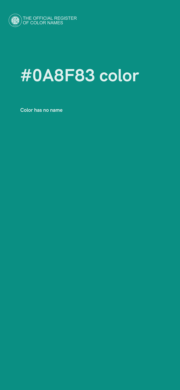 #0A8F83 color image