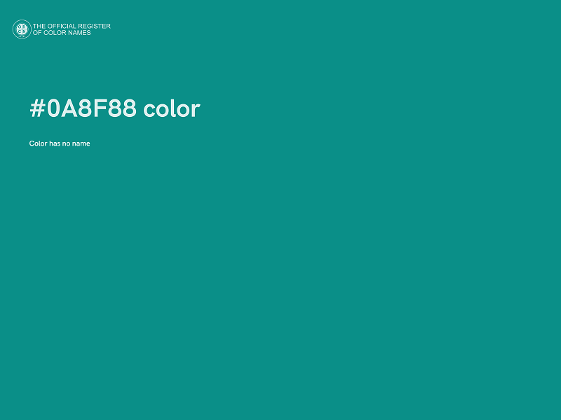 #0A8F88 color image