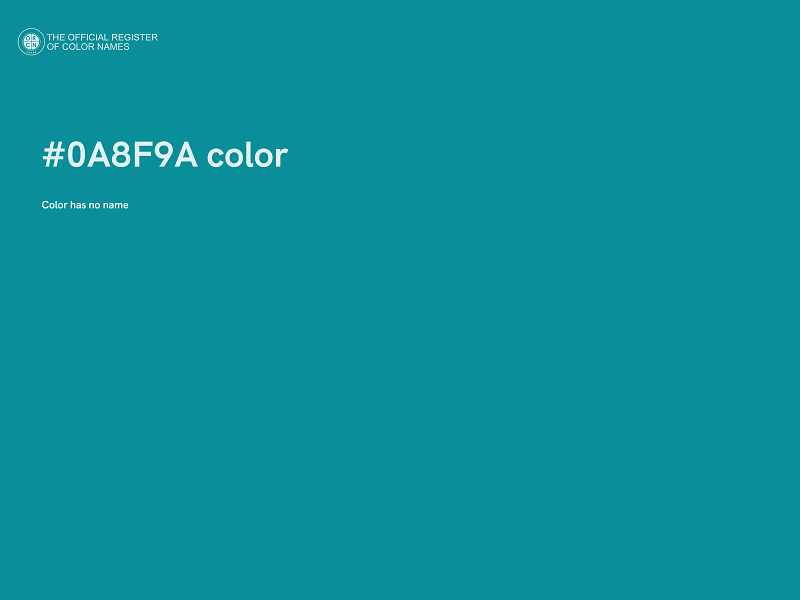 #0A8F9A color image