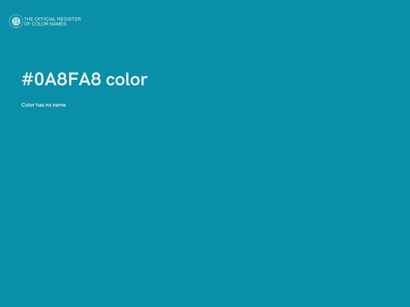 #0A8FA8 color image