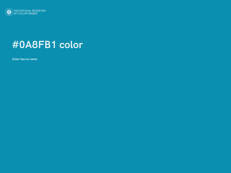 #0A8FB1 color image