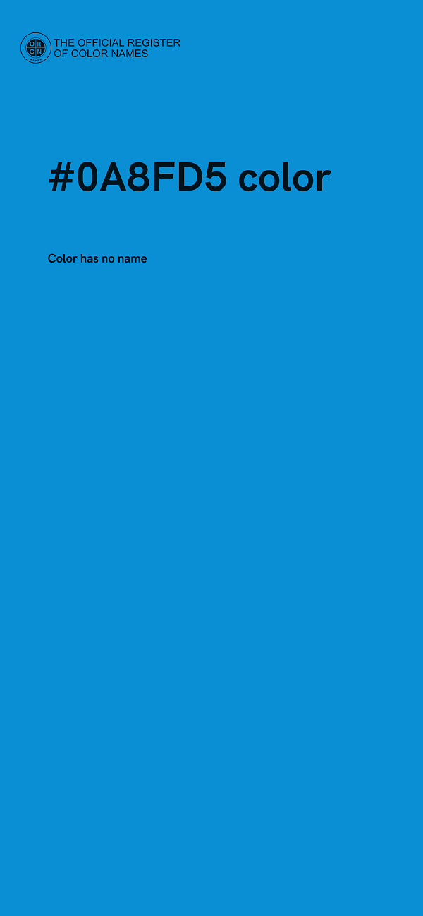 #0A8FD5 color image