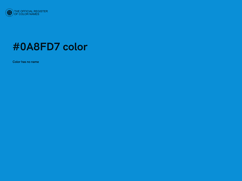 #0A8FD7 color image