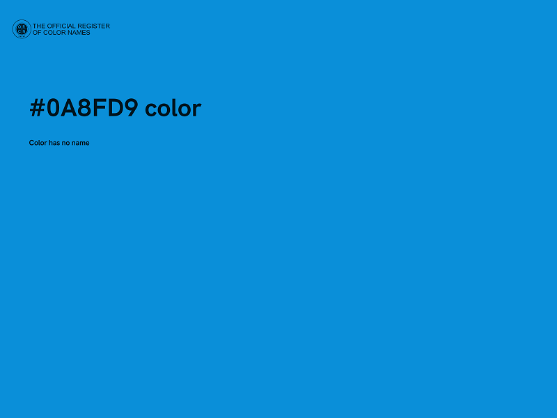 #0A8FD9 color image
