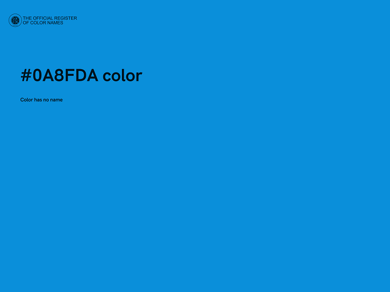 #0A8FDA color image