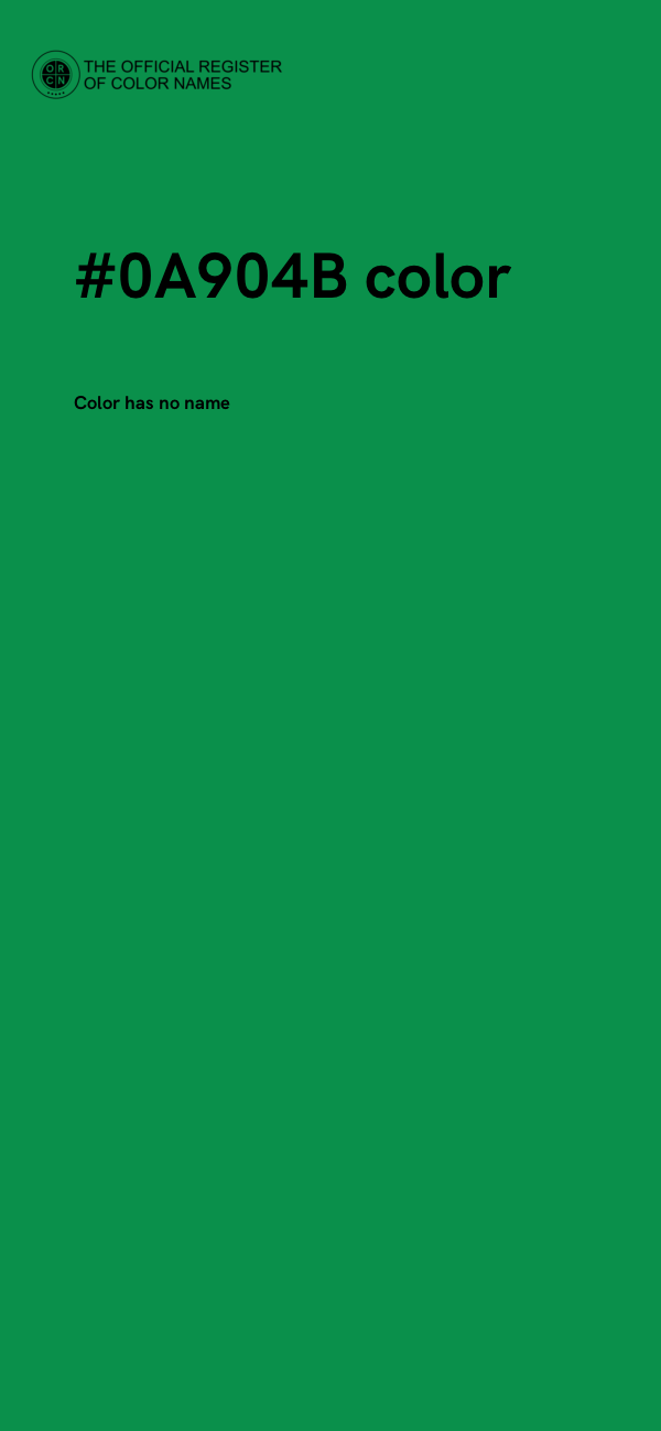 #0A904B color image