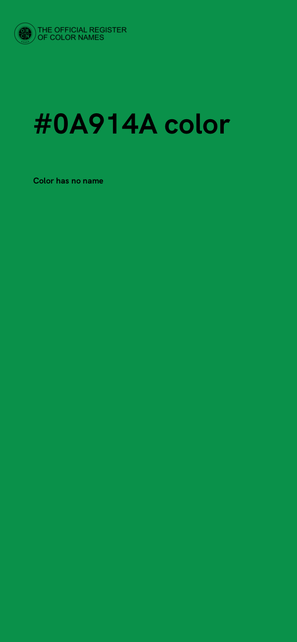 #0A914A color image