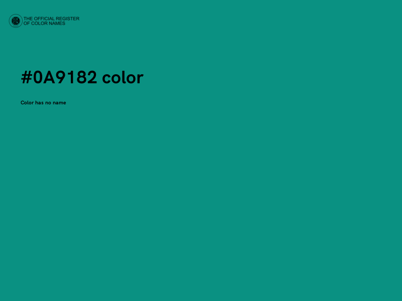 #0A9182 color image