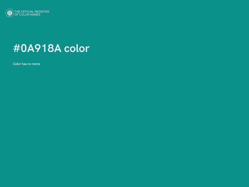 #0A918A color image