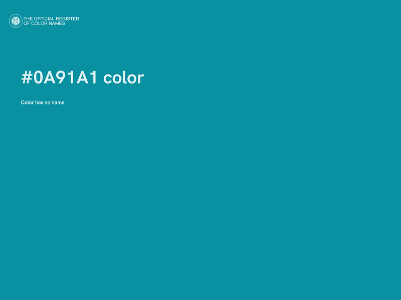 #0A91A1 color image