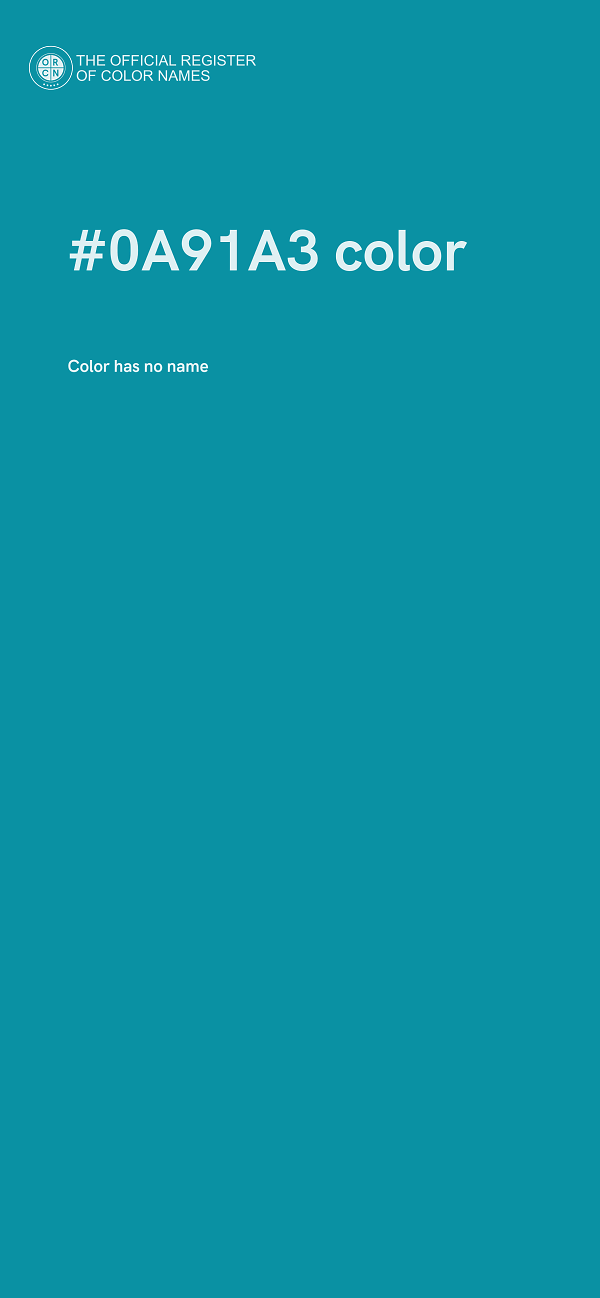 #0A91A3 color image