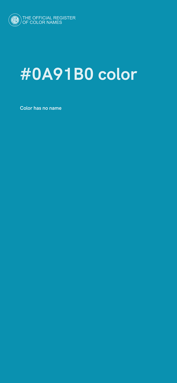 #0A91B0 color image