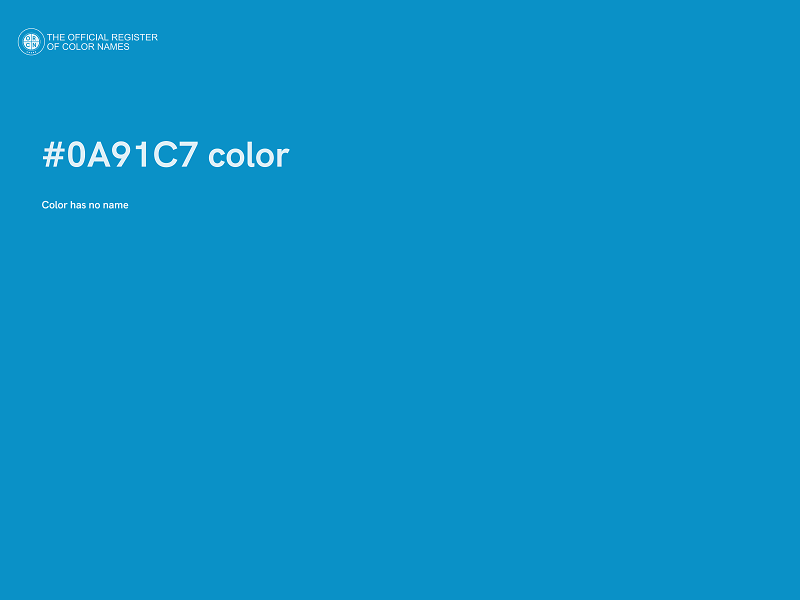 #0A91C7 color image