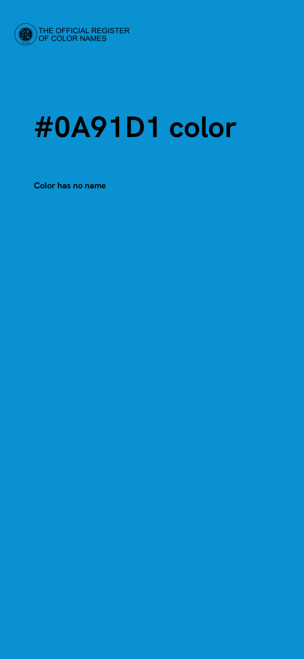 #0A91D1 color image