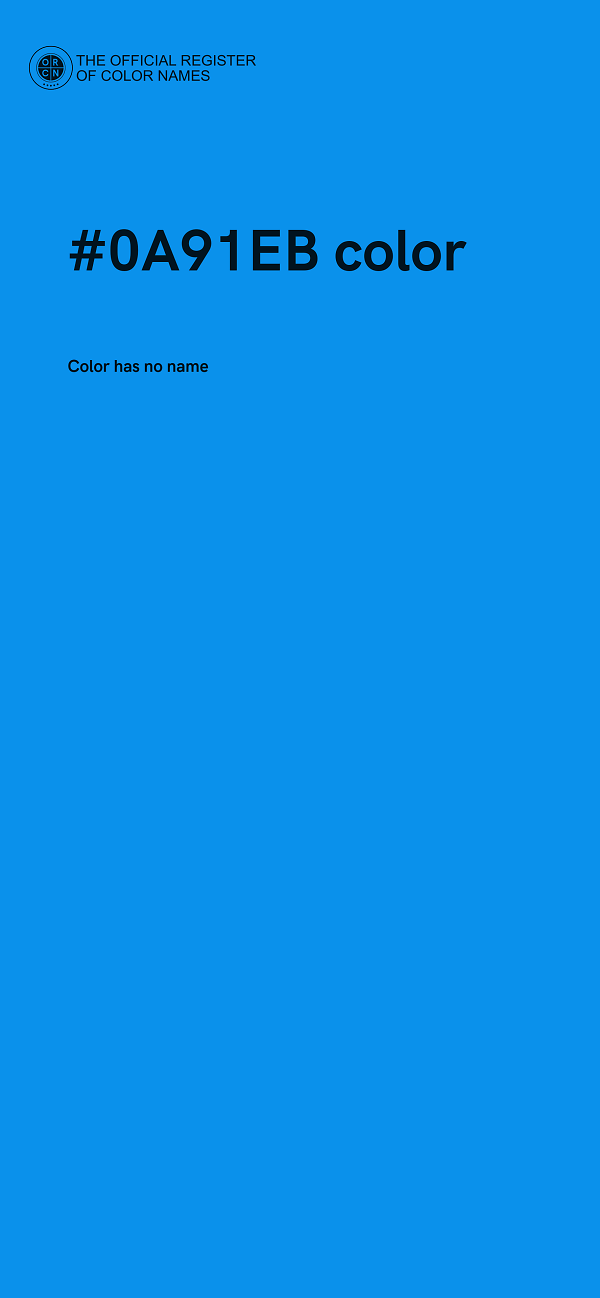 #0A91EB color image