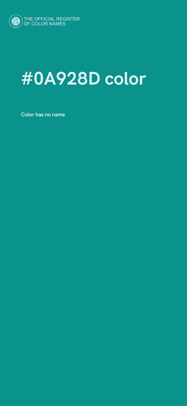 #0A928D color image