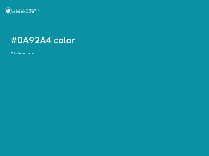 #0A92A4 color image