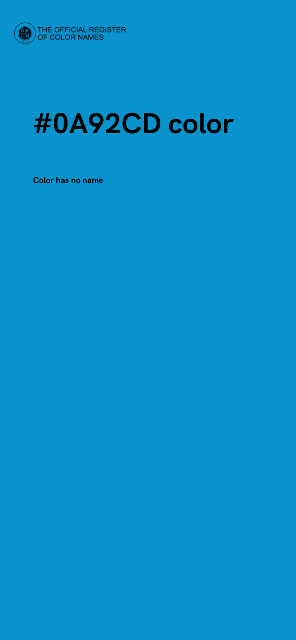 #0A92CD color image