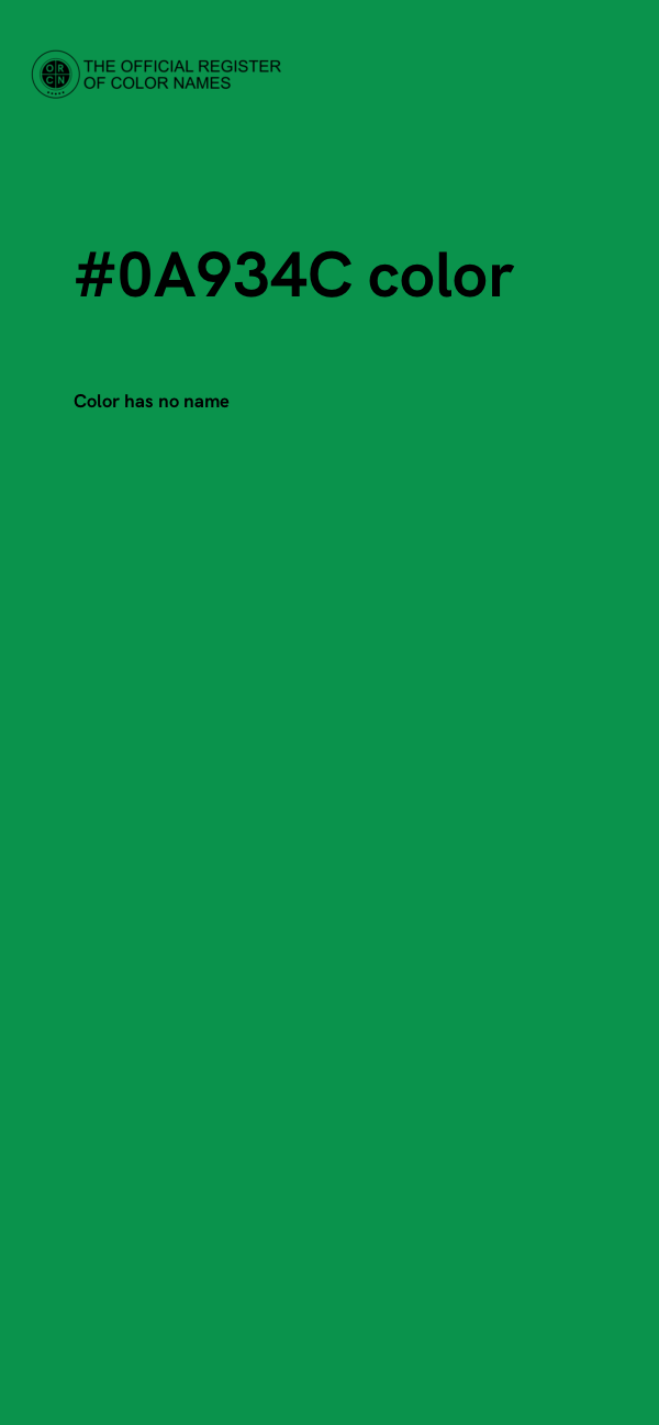 #0A934C color image