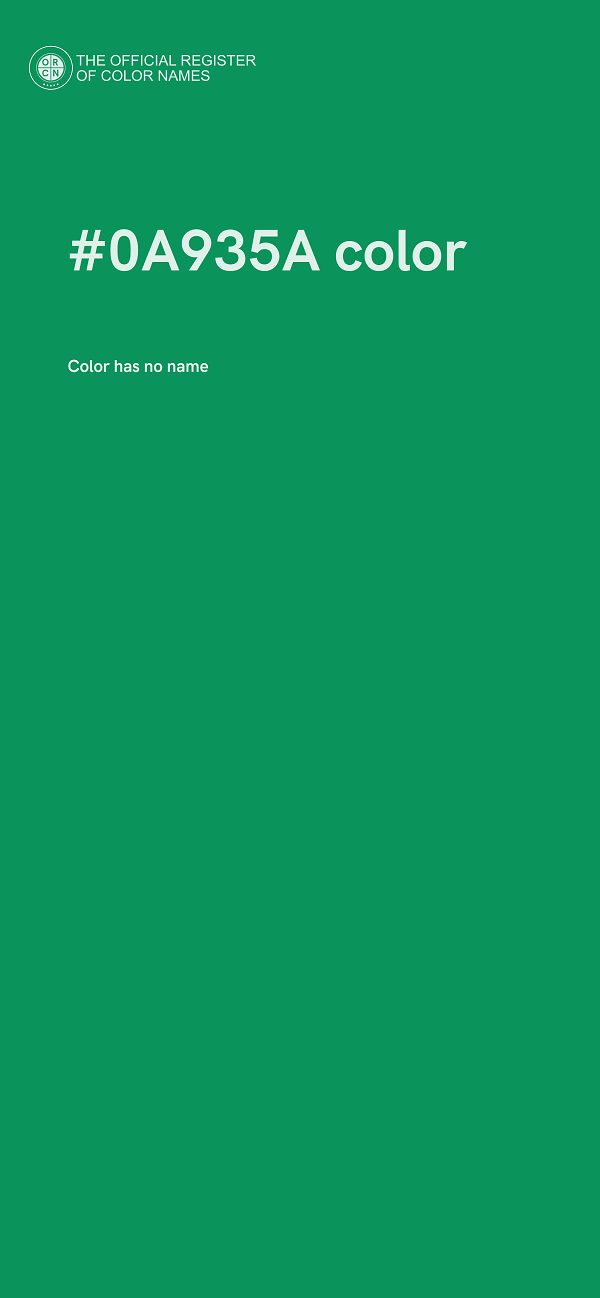 #0A935A color image