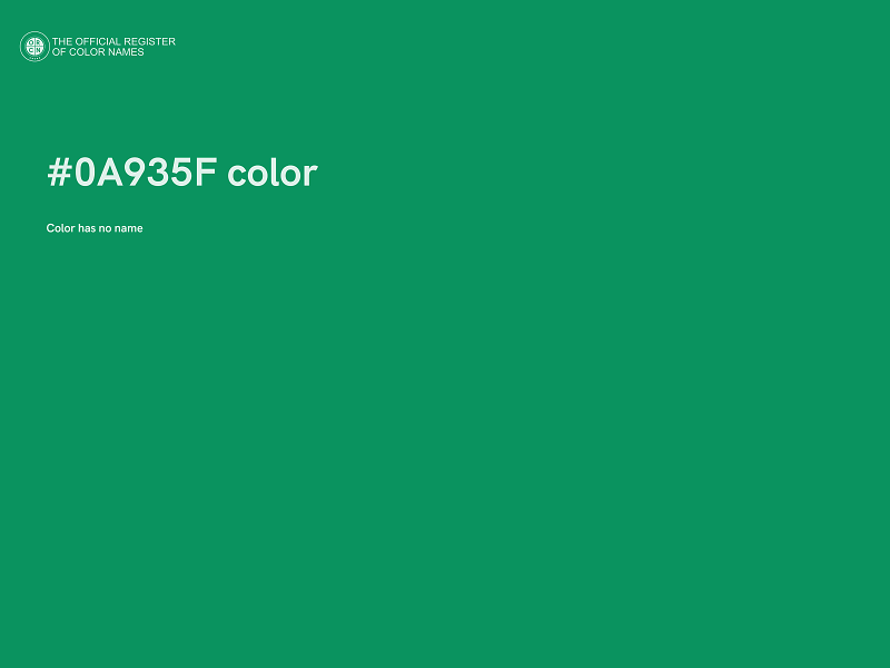 #0A935F color image