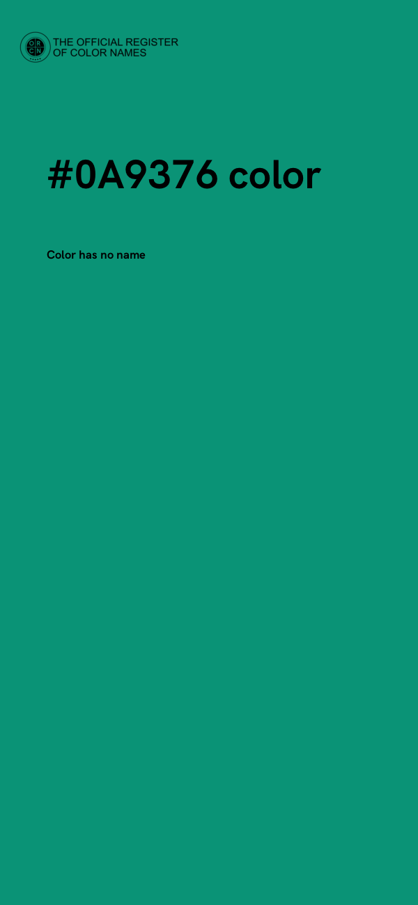 #0A9376 color image