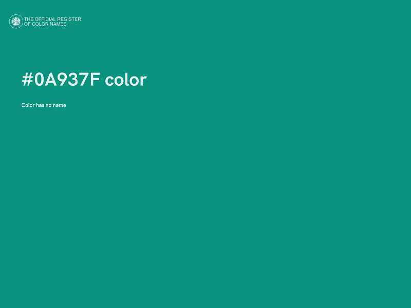 #0A937F color image