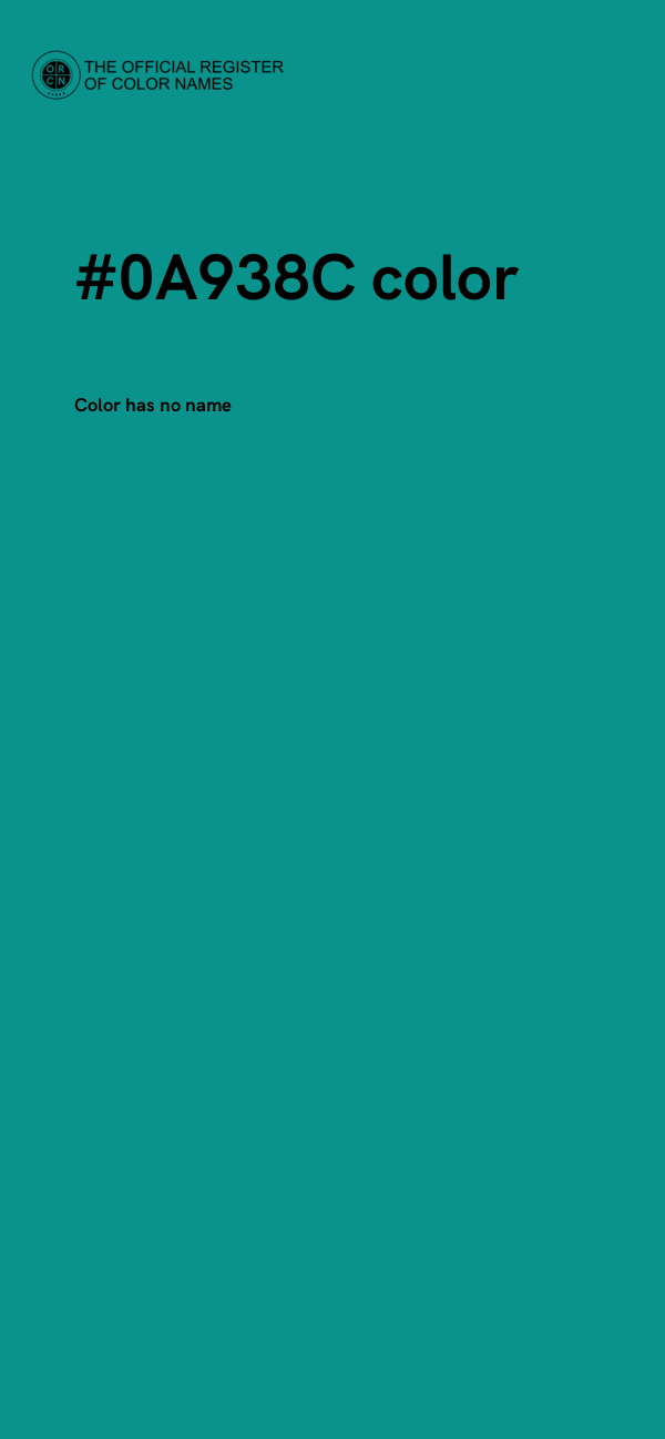 #0A938C color image
