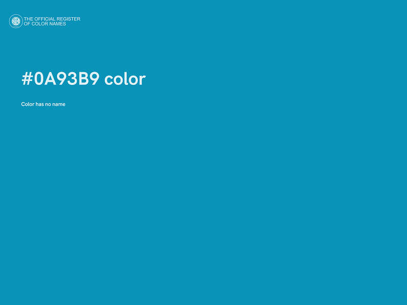 #0A93B9 color image