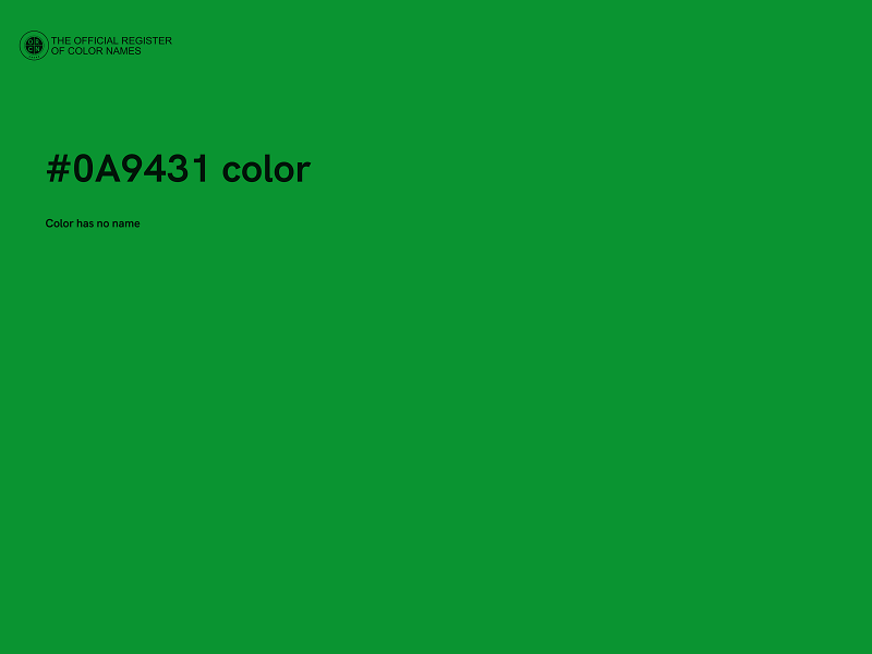 #0A9431 color image